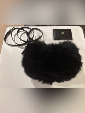 NEW Coach Jonie Genuine Shearling Bag with matching wallet